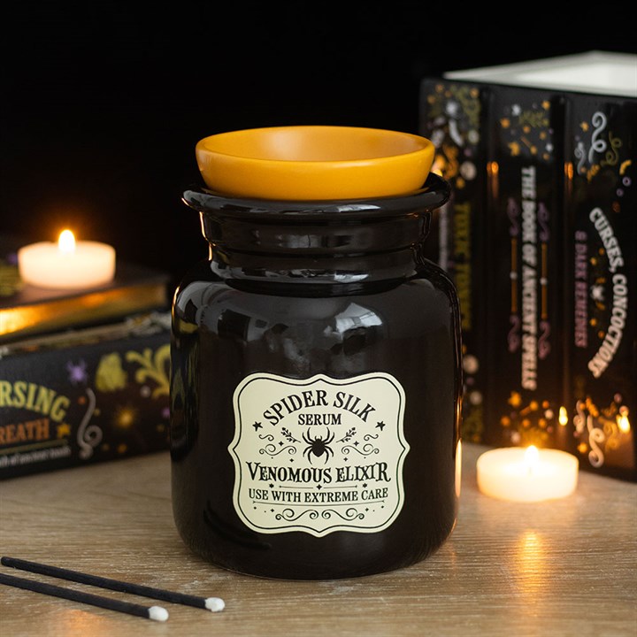 Quemador de Aceite Botella de Poción Cerámica - Spider Silk Serum & Venomous Elixir