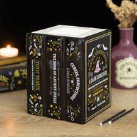Quemador de Aceite Cerámico Pila de Libros de Hechizos - Toxic Tonics & Dark Remedies