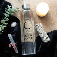 Botella de vidrio agua de luna