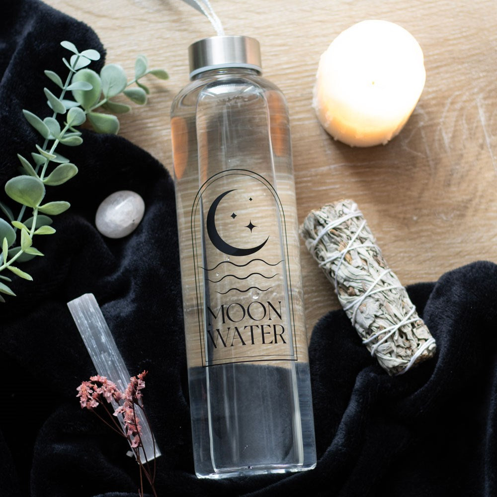 Botella de vidrio agua de luna