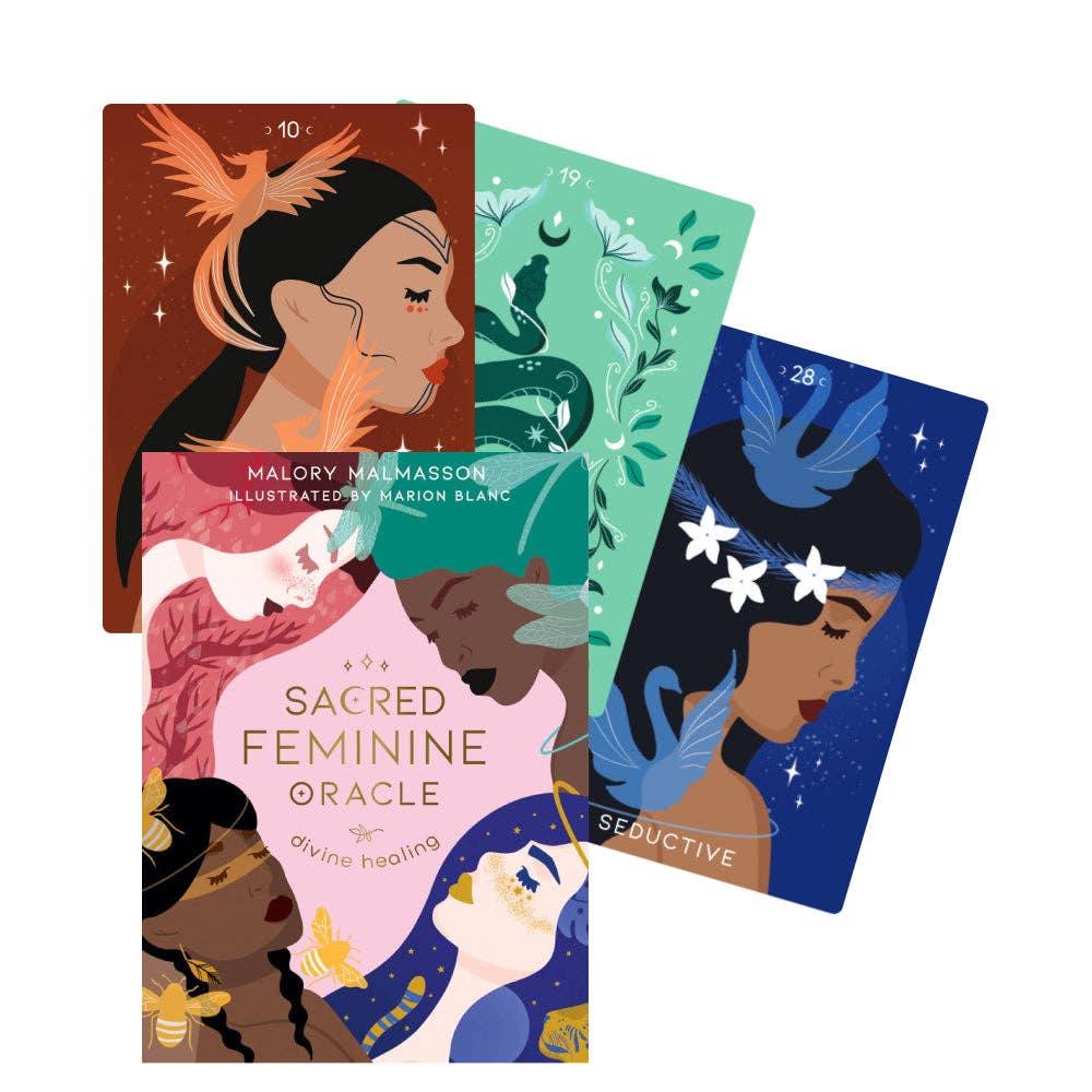 Cartas sagradas femeninas del oráculo Rockpool