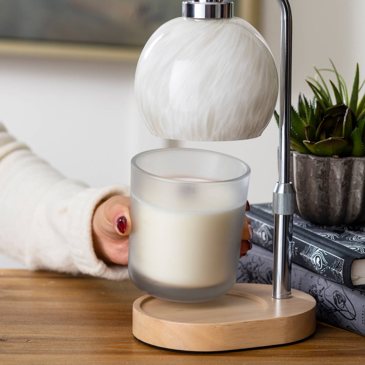 Lámpara para velas swirl
