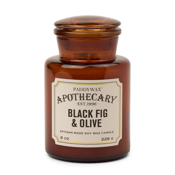 Vela Apothecary Higo Negro y Oliva en tarro de cristal · 226 g