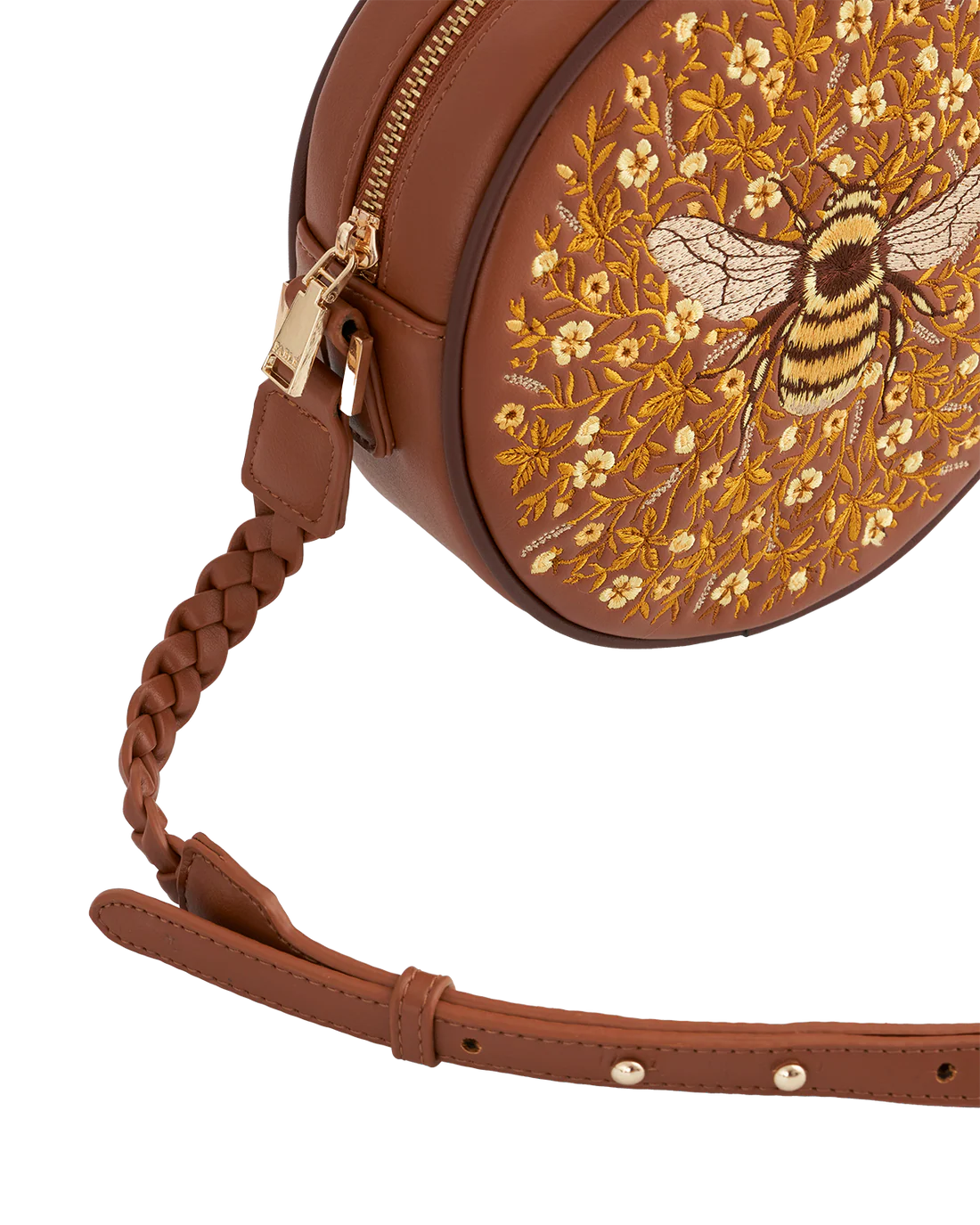 Bolso redondo bordado Abeja