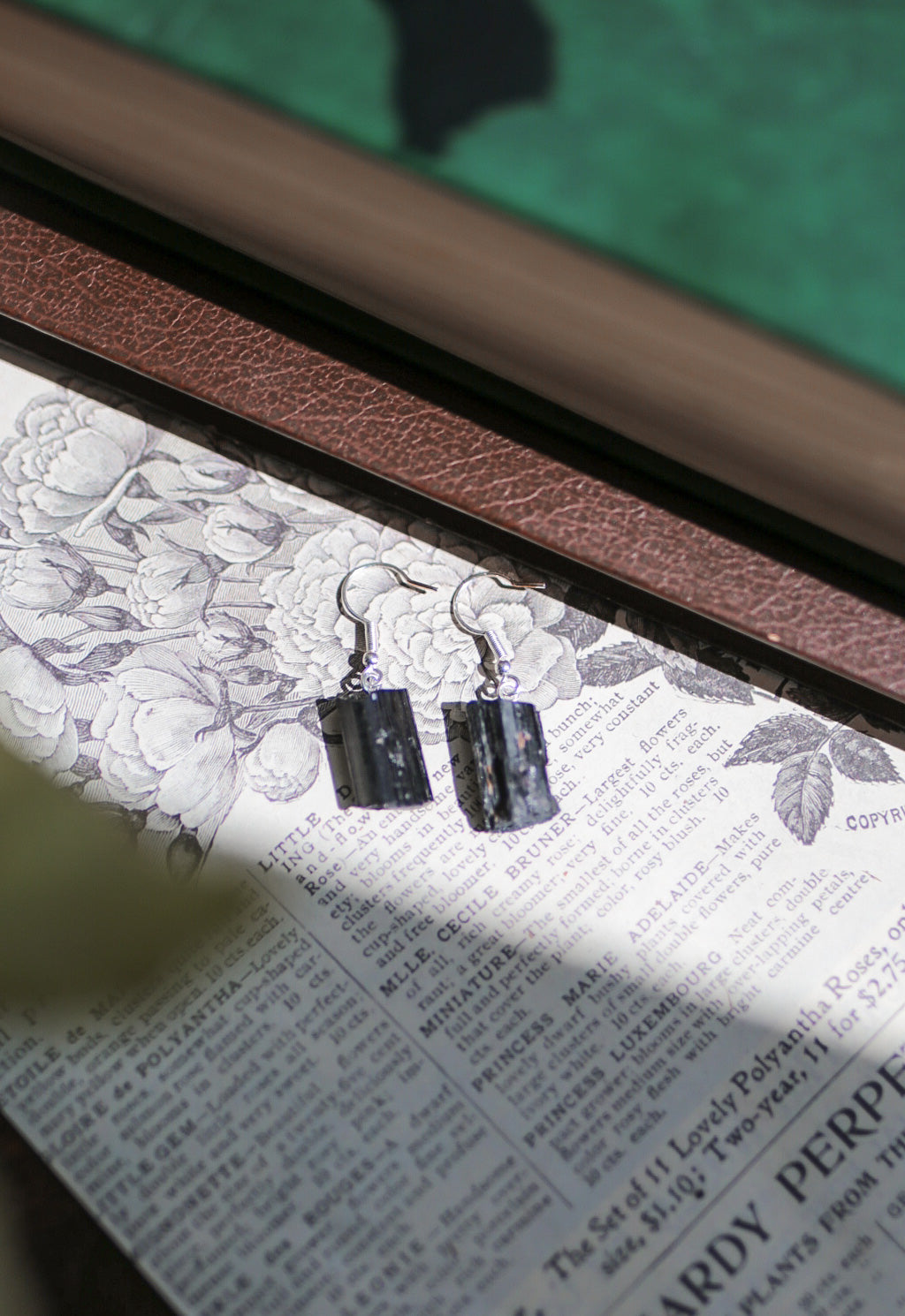 Pendientes de turmalina negra - GreenWitchArt