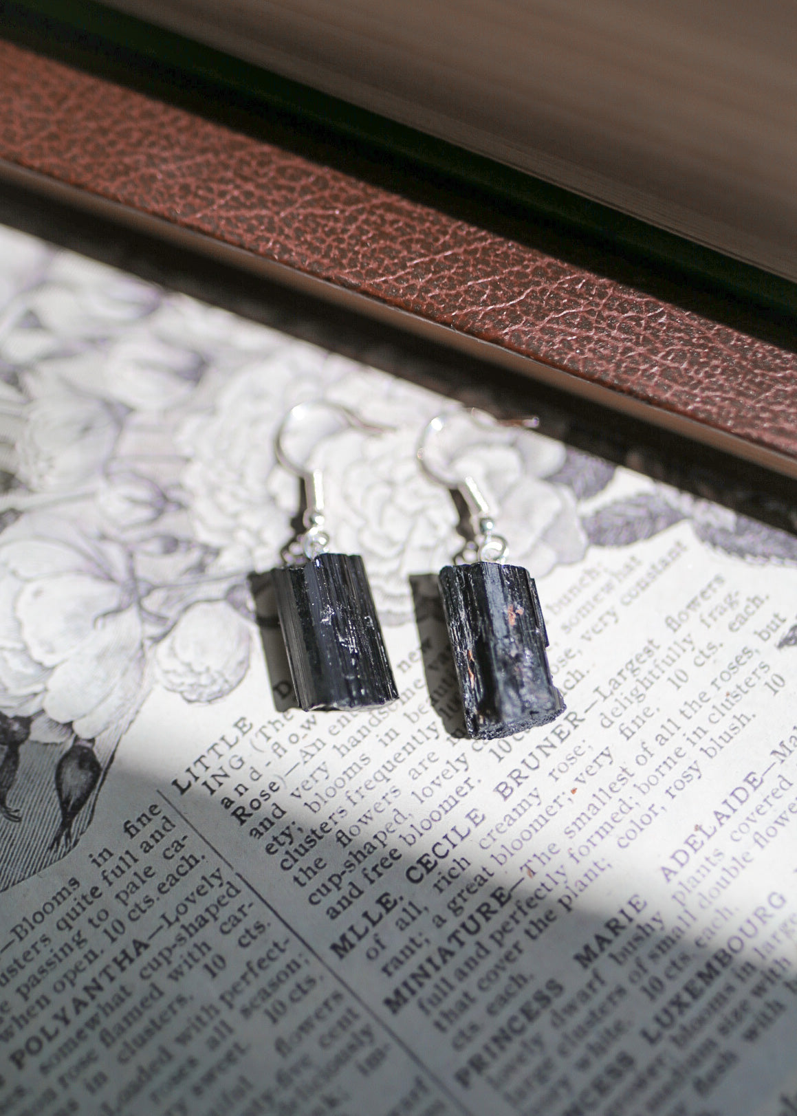 Pendientes de turmalina negra - GreenWitchArt