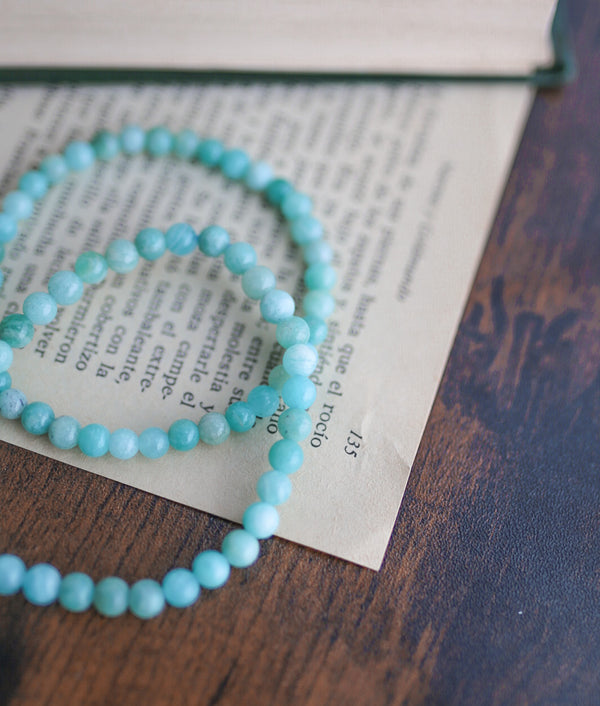 Pulsera elástica de amazonita