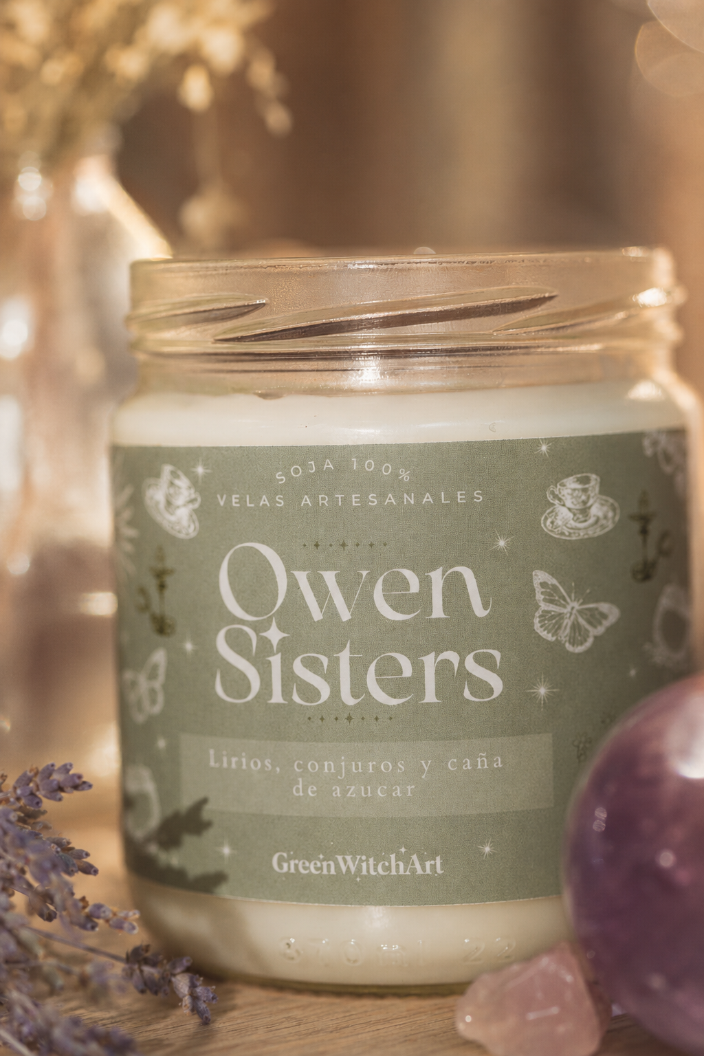 Etiqueta de la vela Owen Sisters
