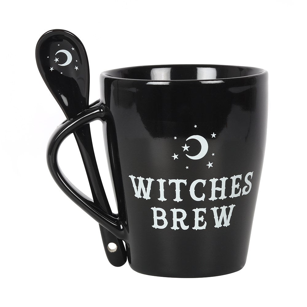 Taza Witches brew con cuchara - GreenWitchArt