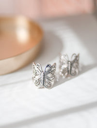 Anillo mariposa en plata de ley