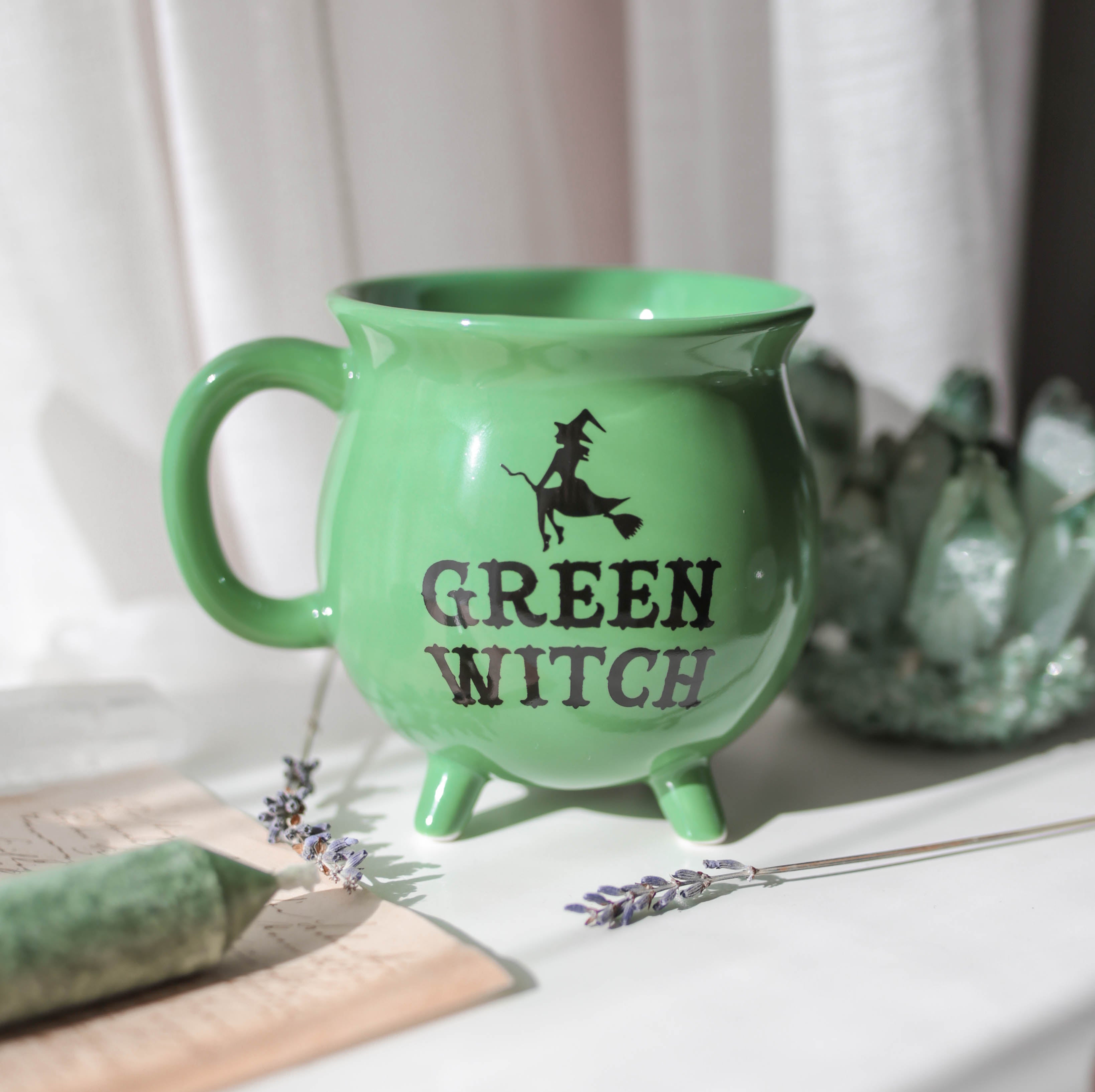 Taza de ceramica caldero - Green Witch - GreenWitchArt
