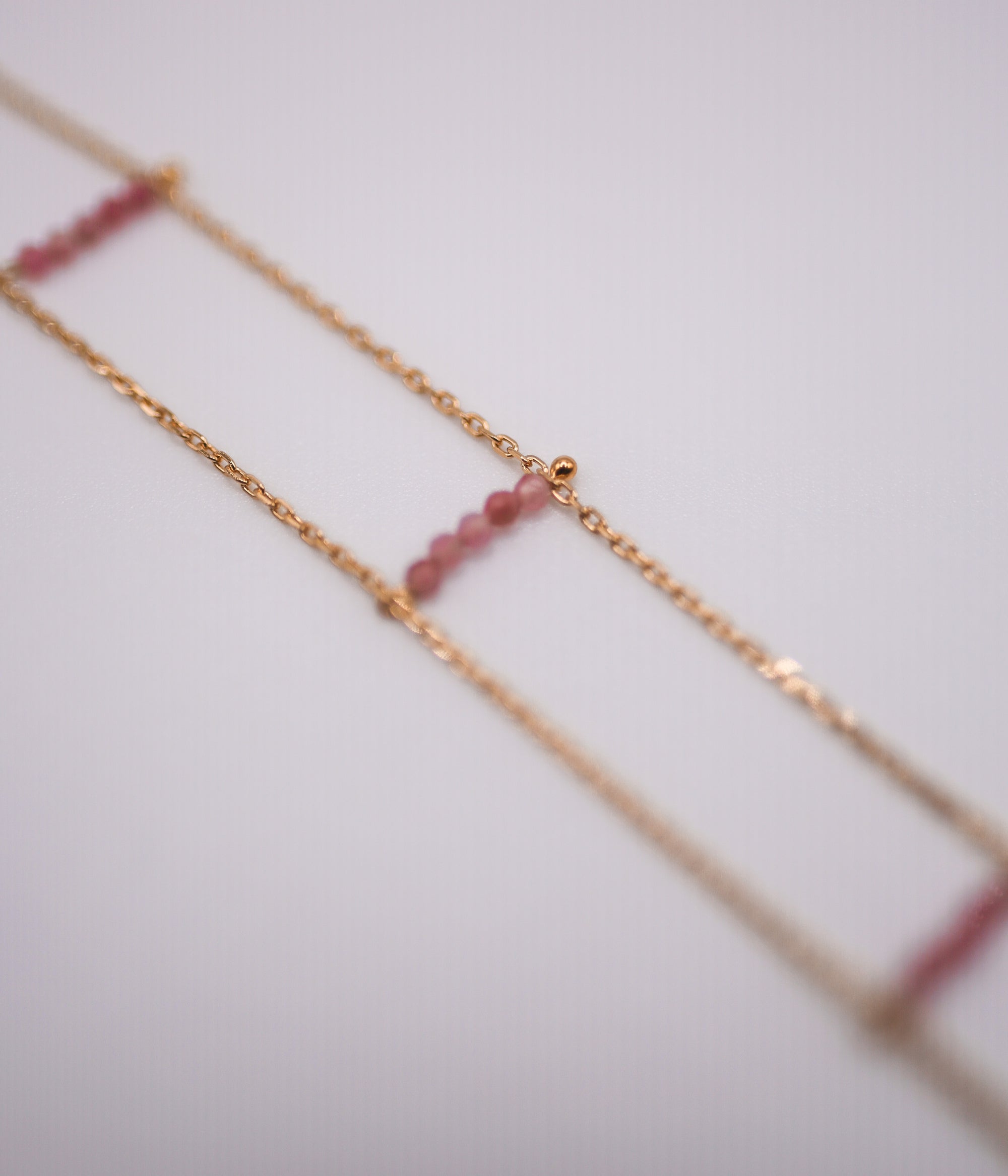 Choker collar de turmalina rosa - GreenWitchArt