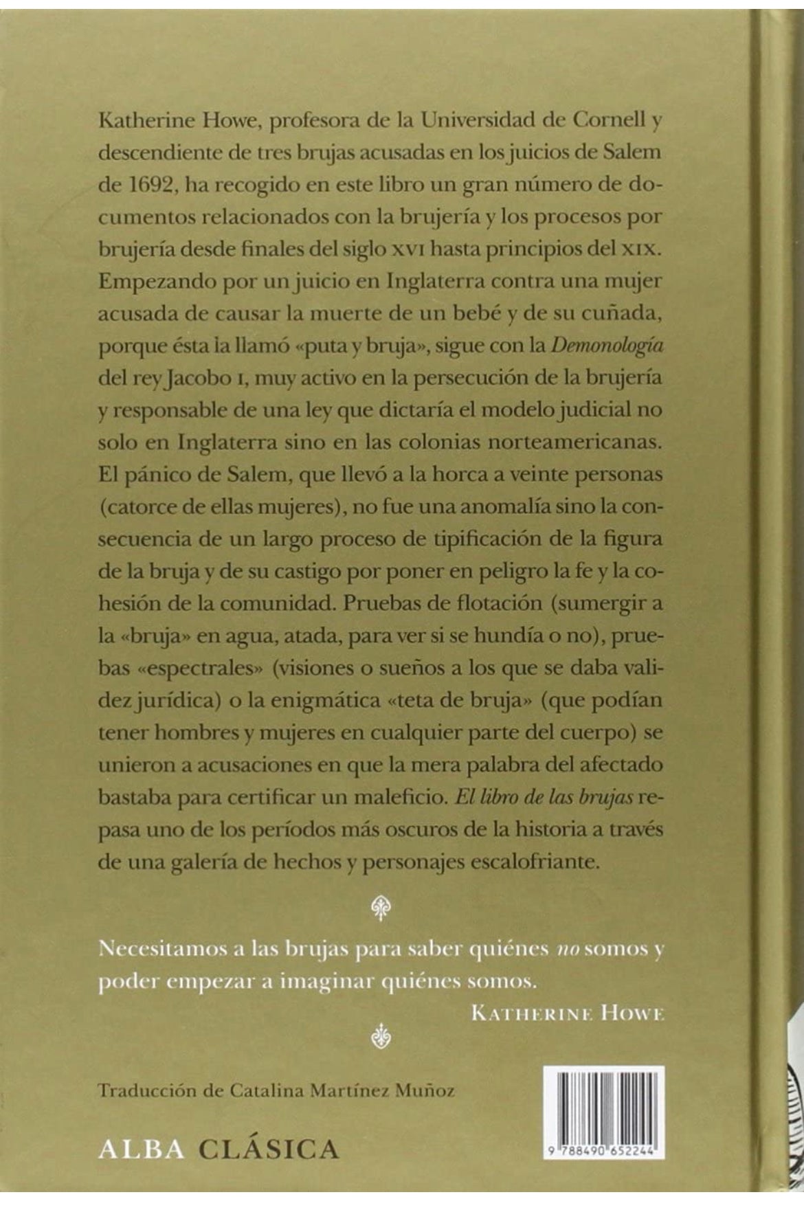 Katherine Howe El libro de las brujas: Casos de brujería en Inglaterra y en las colonias norteamericanas (1582-1813) - GreenWitchArt