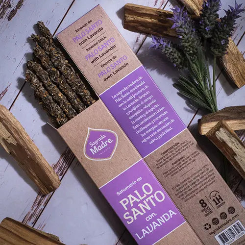 Sahumerio de palo santo con lavanda - Sagrada madre - GreenWitchArt