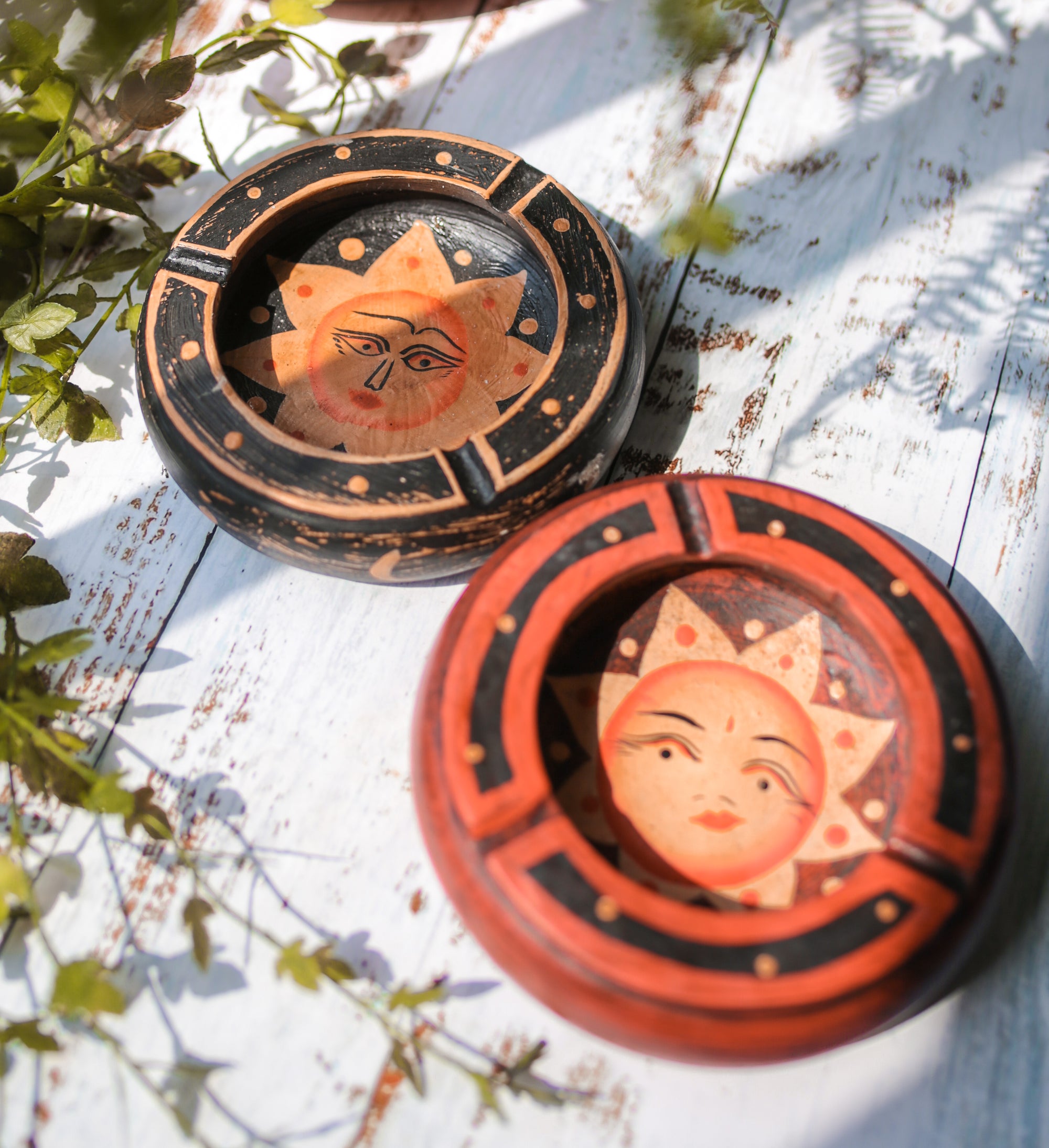 Soportes sol - pintados a mano